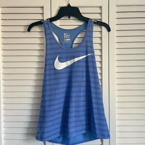 Nike Blue Striped Tank Top